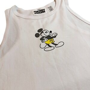 Disney Sketch Mickey Mouse Sleeveless Top White Cotton Blend Womens XLarge NWT